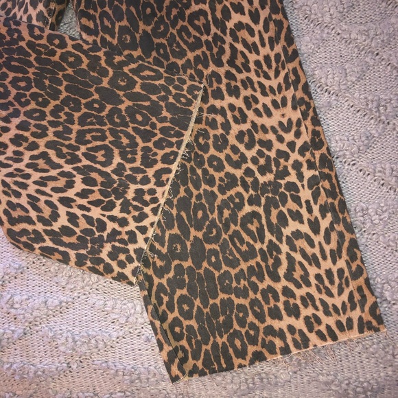 Zara Animal Print Culotte Jean Cheetah Leopard NWT - Picture 7 of 8